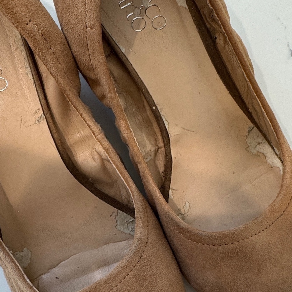 Franco Sarto Elegant Tan Suede Women's Shoes Size: 8.5 - Picture 4 of 9